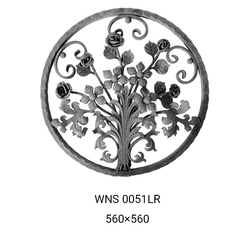 Decorative cast steel fence flower pattern WNS 0051